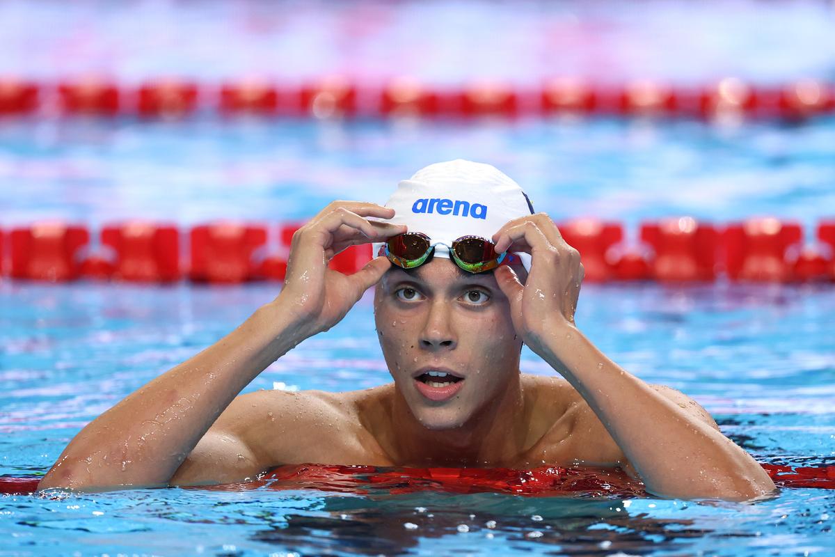 David Popovici, în semifinala probei de la 100 m liber
