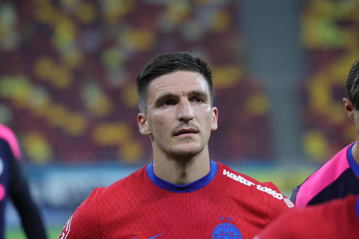 Imagini din finalul meciului FCSB - Shkendija