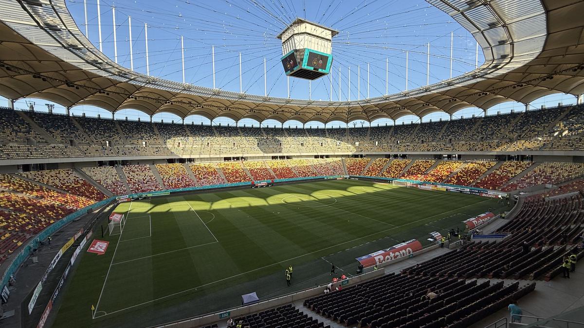 FCSB - Shkendija se joacă pe un gazon impecabil! Imagini de la Arena Națională, înaintea meciului capital de calificare