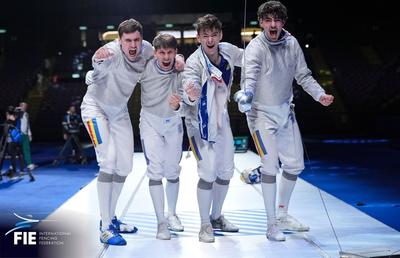 Echipa masculină de sabie a României, bronz câștigat în fața Ungariei la Campionatele Mondiale