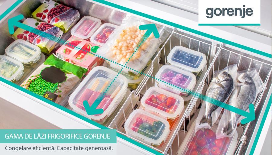 Mai mult spațiu, mai puține griji: soluțiile inteligente Gorenje pentru păstrarea alimentelor congelate