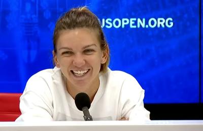 SIMONA HALEP LA US OPEN // Moment haios la conferința Simonei! Jurnaliștii au izbucnit în râs la povestea româncei: „A venit la mine în vestiar, după meci”