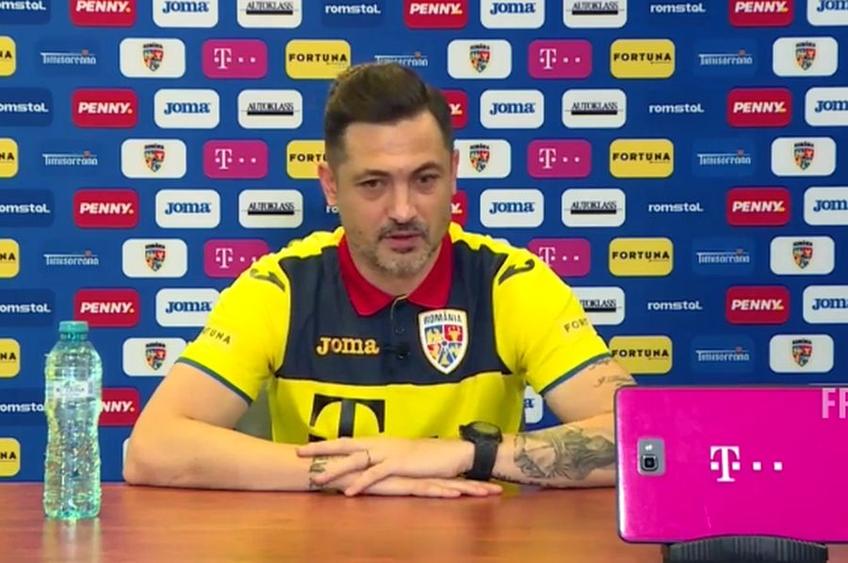 Mirel Rădoi, selecționer România // foto: captură Youtube @ FRF TV
