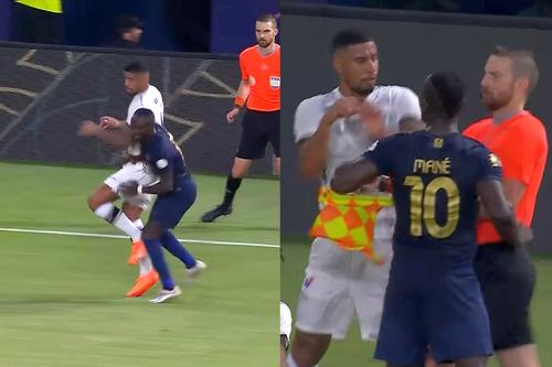 Sadio Mane s-a încăierat cu Iago Santos. Foto: Captură YouTube @Al-Nassr