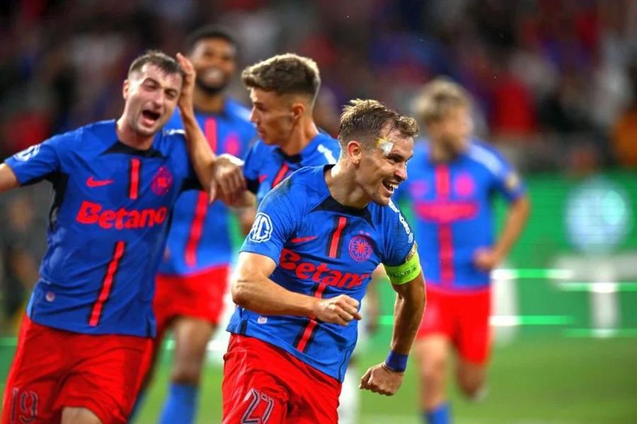 Darius Olaru, după golul decisiv din FCSB - LASK 1-0/ foto Raed Krishan (GSP) Anomalia FCSB