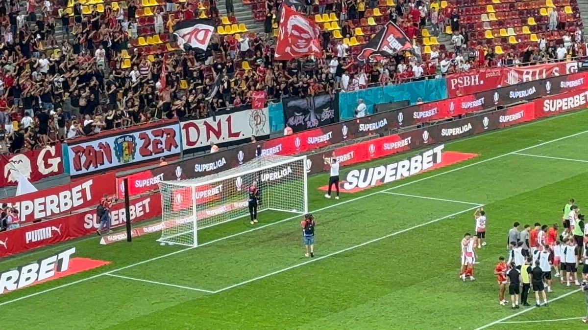 Imagini la finalul partidei Dinamo - Hermannstadt