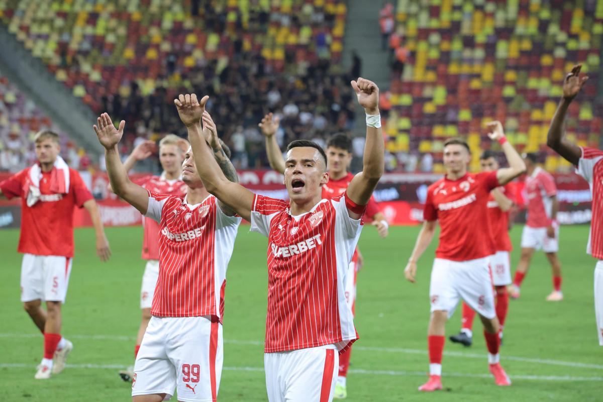Imagini la finalul partidei Dinamo - Hermannstadt