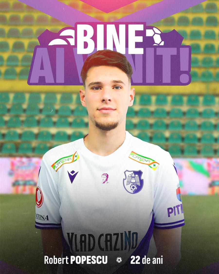 Robert Popescu este noul fotbalist al celor de la FC Argeș Robert Popescu a semnat cu revelația din Superliga: „Bine ai venit!”