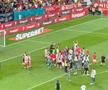 Bucurie alb-roșie! Imaginile surprinse la finalul meciului Dinamo - Hermannstadt