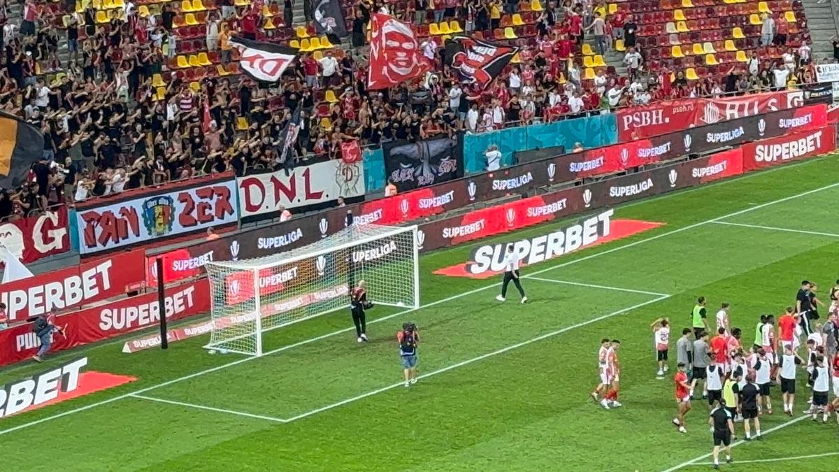 Imagini la finalul partidei Dinamo - Hermannstadt