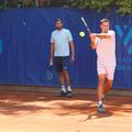 Victor Hănescu și Cezar Crețu la un antrenament la București FOTO Cristi Preda