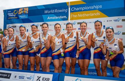 Alte două medalii de aur pentru România, aduse de bărcile de 8 plus 1 feminin și de mixt la Campionatele Mondiale de canotaj de la Amsterdam!