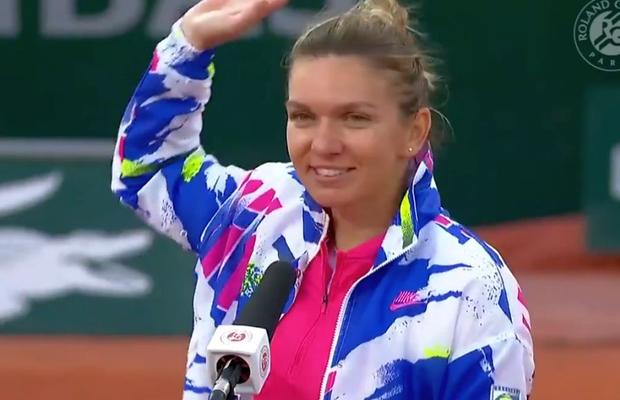 VIDEO Simona Halep, primele declarații după victoria cu Irina Begu de la Roland Garros + Românul care a arborat steagul în tribune