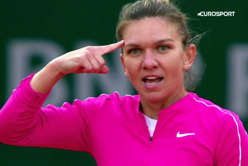 Simona Halep. Captură Eurosport