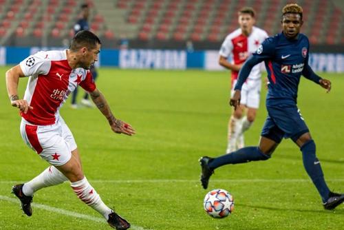 Midtjylland - Slavia Praga. Sursă foto: twitter.com/slaviaofficial