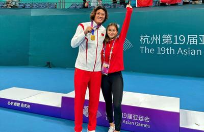 Chinezul care lucrează cu românca Julia Moldovan a cucerit medalia de aur la Jocurile Asiatice! Performanță pe măsură după un an cu multe premiere