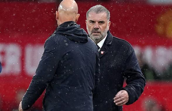 Ange Postecoglou și-a amintit după victoria de senzație cu Manchester United că Radu Drăgușin a fost eliminat cu Qarabag
