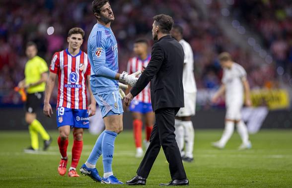 Diego Simeone îl arată cu degetul pe Courtois: „Ar trebui pedepsiți și provocatorii!”