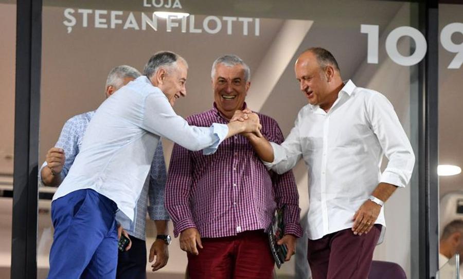 Mircea Geoană a fost prezent alături de Dan Șucu la Rapid - FCSB De la Vântu la „Mihaela, dragostea mea” » MIRCEA GEOANĂ, față în față cu Ovidiu Ioanițoaia, într-un dialog necenzurat: „Toată ziua e o discuție și un scandal. De ce bagă primăria bani în sport?”