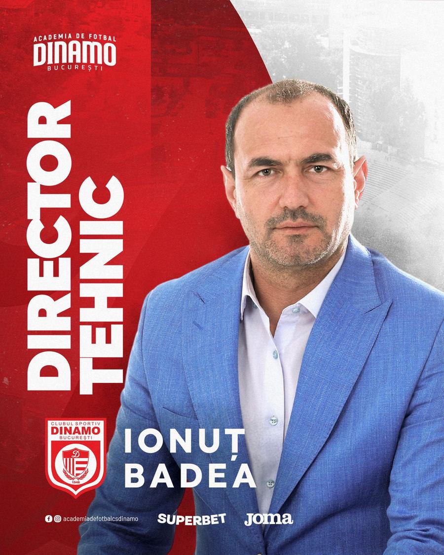 Ionuț Badea, prezentat oficial de CS Dinamo / Foto: Facebook Ionuț Badea revine! Cu cine a semnat antrenorul