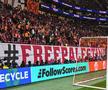 Bannere pro-Palestina la Galatasaray - Liverpool / Foto: Twitter