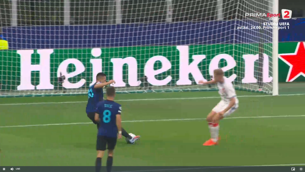 Primul gol al lui Inter cu Slavia Praga, după o gafă incredibilă