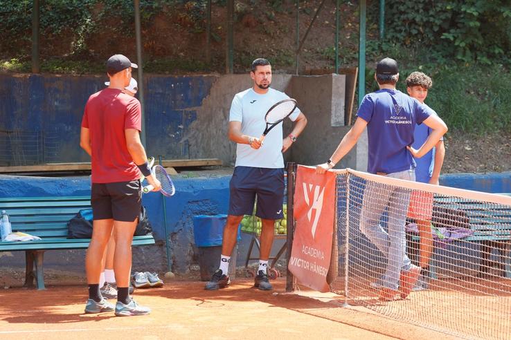 Victor Hănescu la Academia Hănescu Foto: Cristi Preda