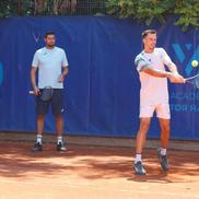 Victor Hănescu și Cezar Crețu la Academia Hănescu Foto: Cristi Preda