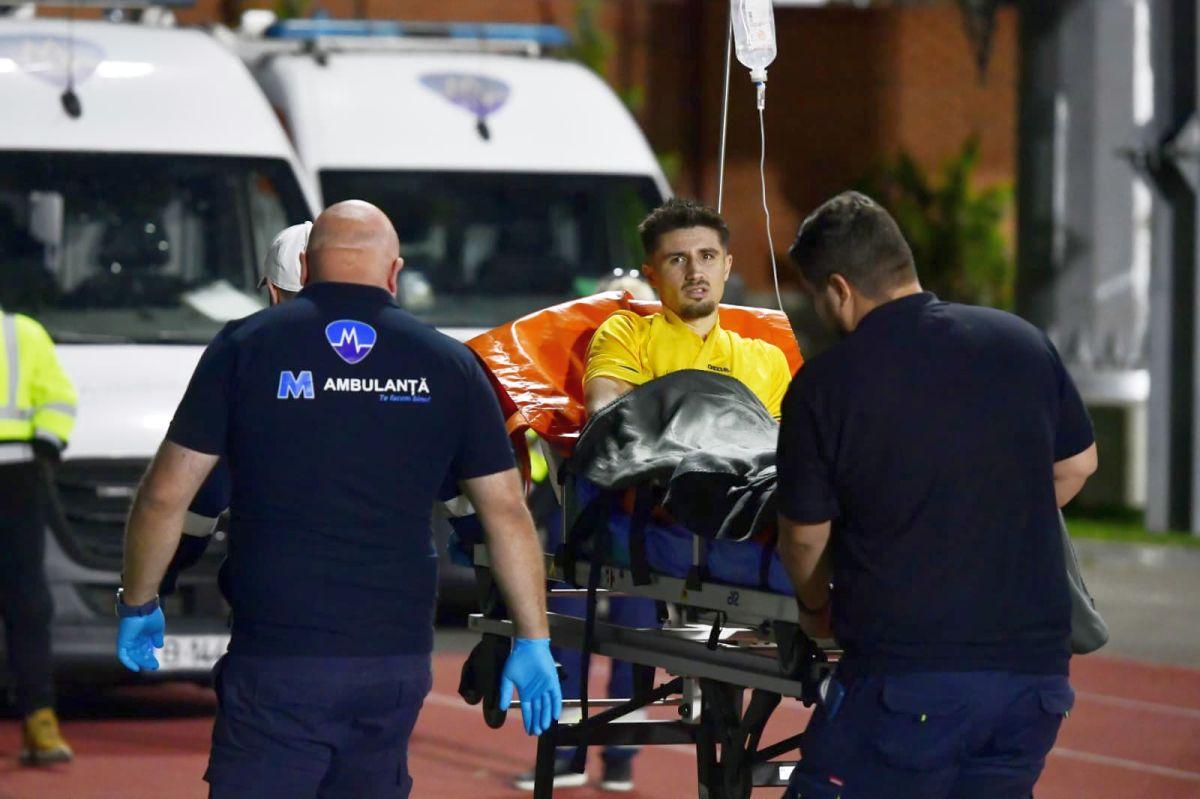 Lovitură pentru echipa din Superligă: accidentare horror în România U21 - Finlanda U21 » A fost scos pe targă!
