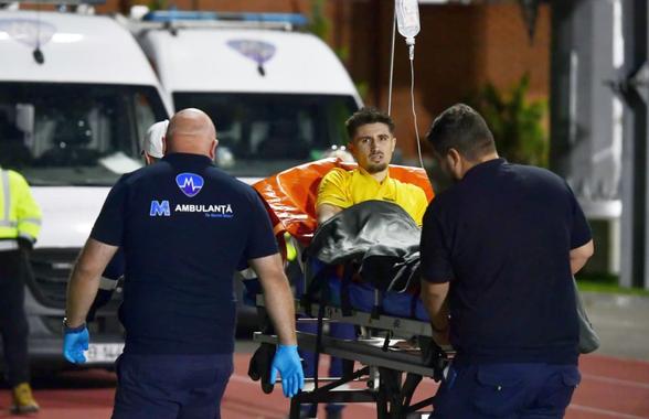 Lovitură pentru echipa din Superligă: accidentare horror în România U21 - Finlanda U21 » A fost scos pe targă!