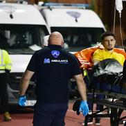 Andrei Dorobanțu, accidentare în România U21 - Finlanda U21 // foto: Cristi Preda (GSP)