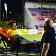 Andrei Dorobanțu, accidentare în România U21 - Finlanda U21 // foto: Cristi Preda (GSP)