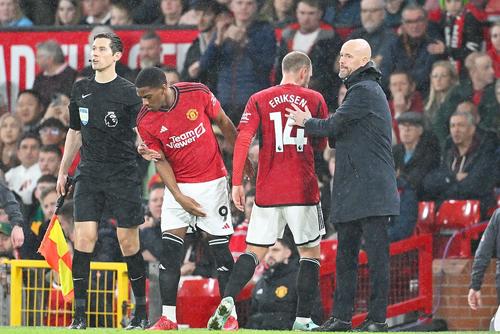 Ten Hag, în dreapta, în derby-ul orașului Manchester // foto: Guliver/gettyimages