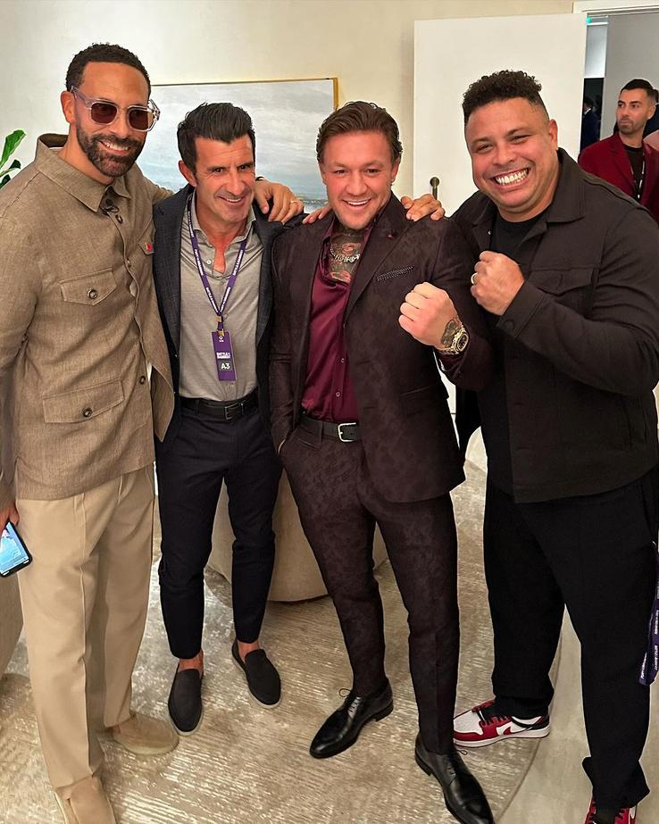 Rio Ferdinand, Figo, Conor McGregor, Ronaldo (foto: Instagram)