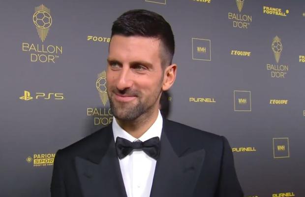 Novak Djokovic, declarații de pe covorul roșu la gala „Balonului de Aur”: „În sfârșit! Acest trofeu nu trebuie ratat”