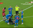Darius Olaru s-a accidentat în Dinamo - FCSB // foto: Captură TV