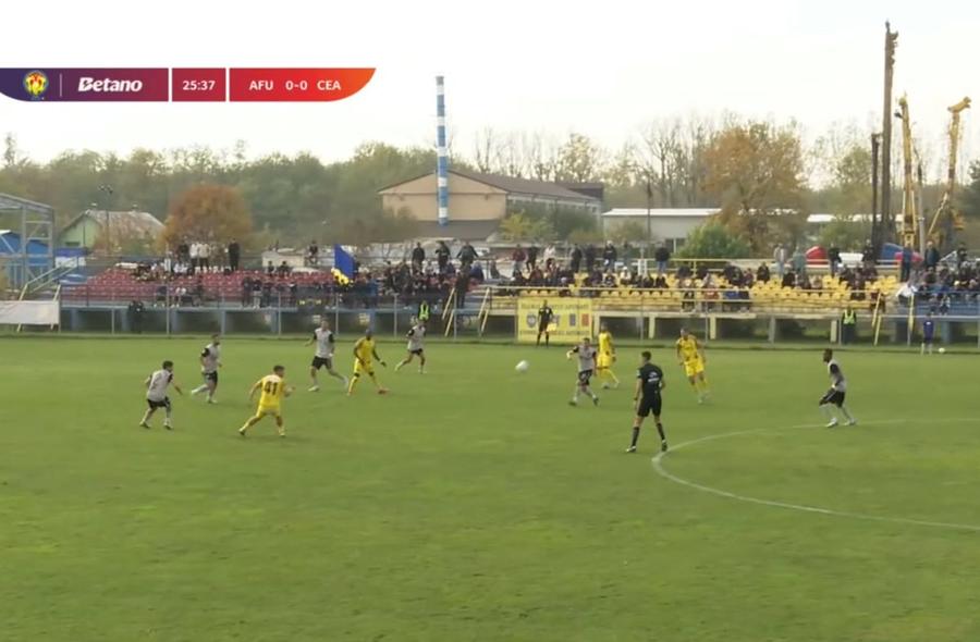 Imagine de la CS Afumați - Ceahlăul / FOTO: Captură @FRF TV Șoc după șoc în Cupa României Betano! Metalul Buzău dă lovitura în fața Craiovei » Rapid și-a făcut treaba la Botoșani