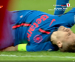Darius Olaru s-a accidentat în Dinamo - FCSB // foto: Captură TV
