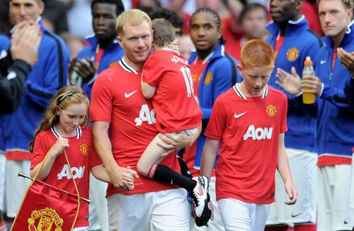 Paul Scholes alături de copiii săi / Imago Images