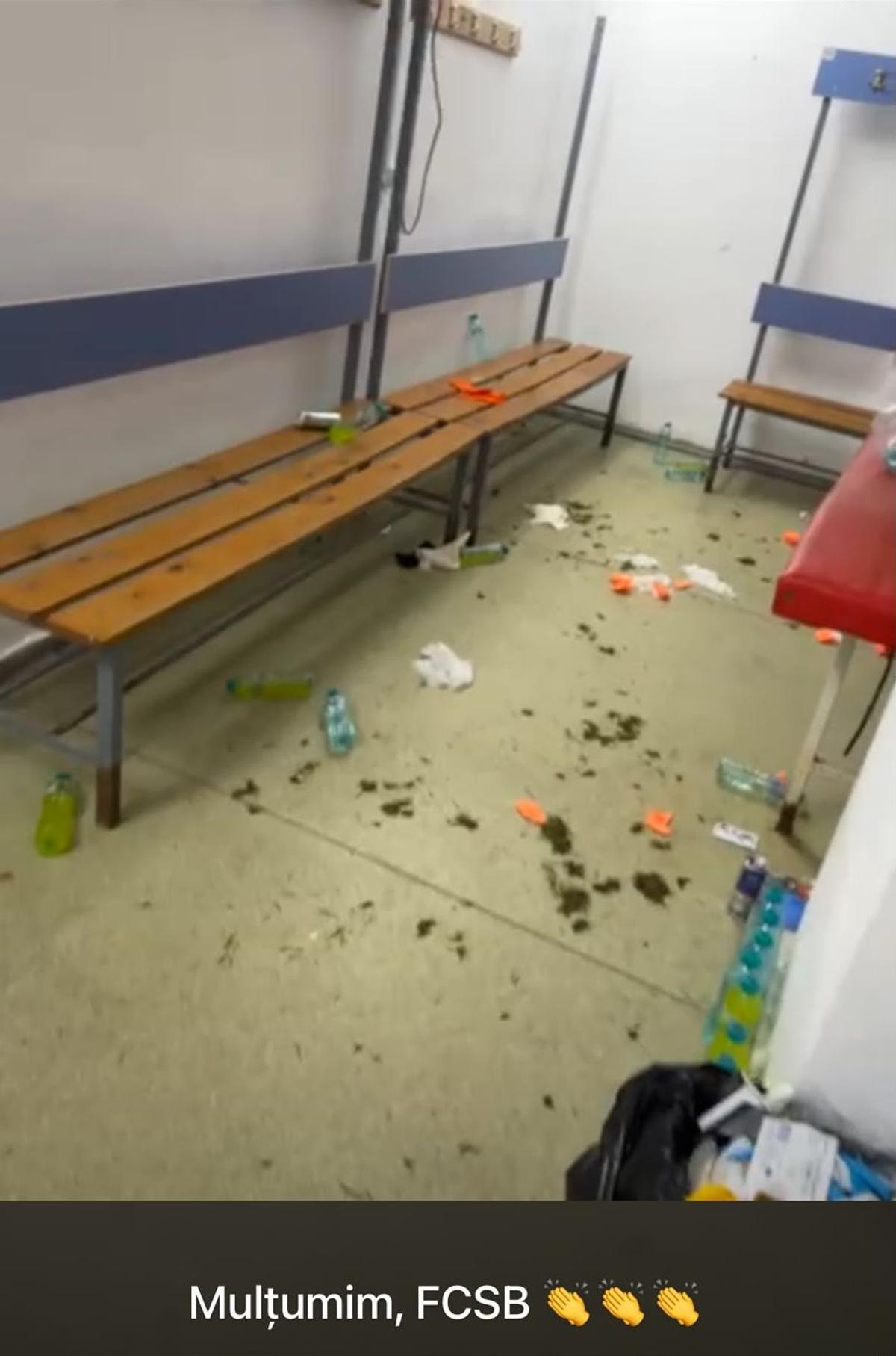 Ce a lăsat în urmă trupa lui Reghe după înfrângerea de la Bistrița » Imaginile apărute după miezul nopții: „Mulțumim, FCSB!”
