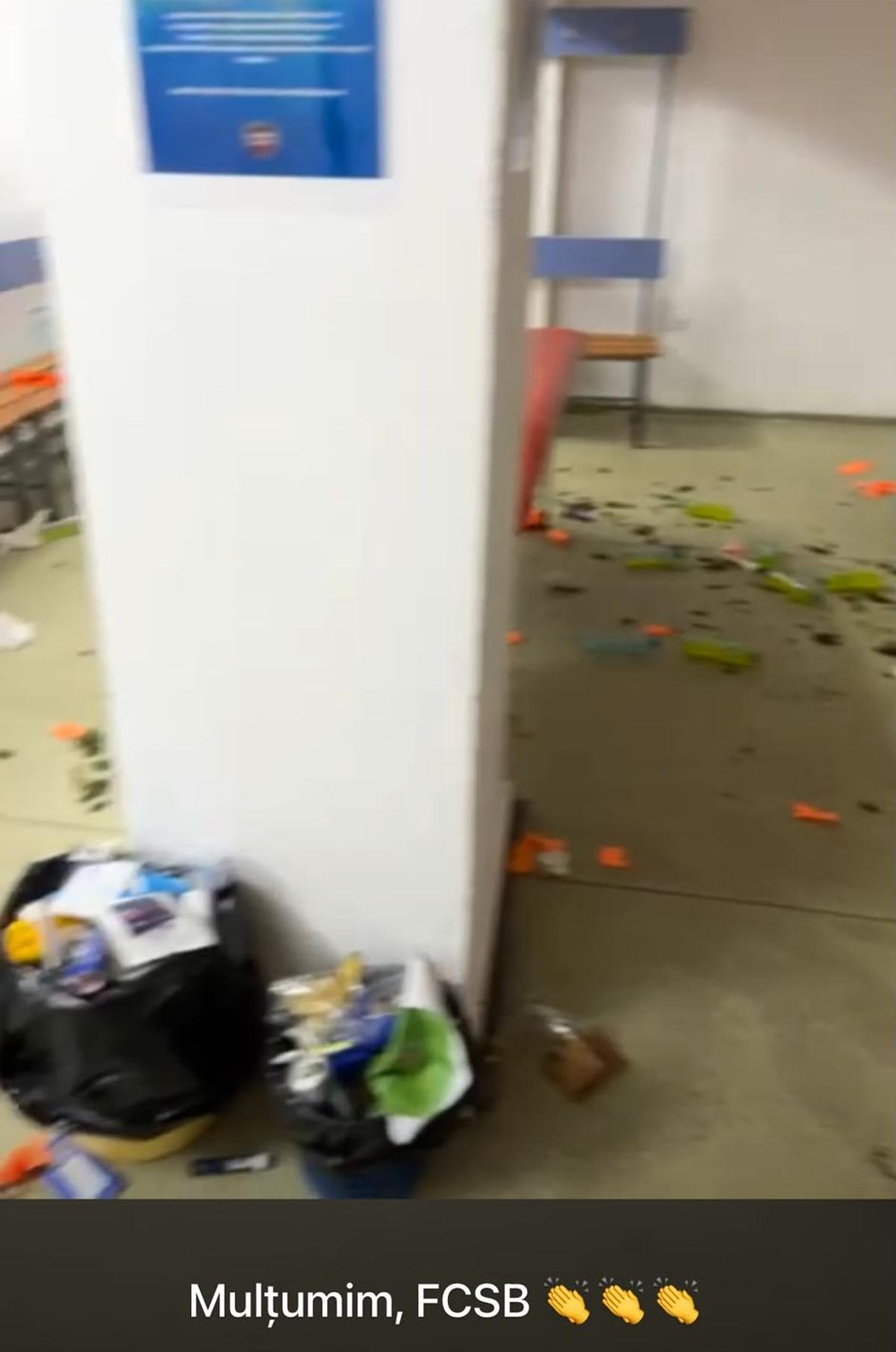 Ce a lăsat în urmă trupa lui Reghe după înfrângerea de la Bistrița » Imaginile apărute după miezul nopții: „Mulțumim, FCSB!”