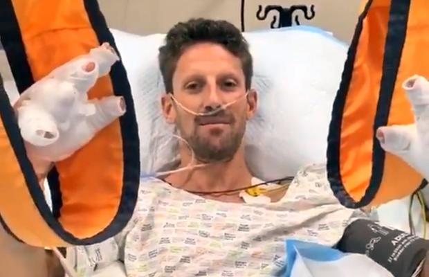 VIDEO Romain Grosjean, mesaj de pe patul de spital după accidentarea horror suferită la Bahrain: „Fără acel dispozitiv, nu aș fi putut să vorbesc cu voi acum”