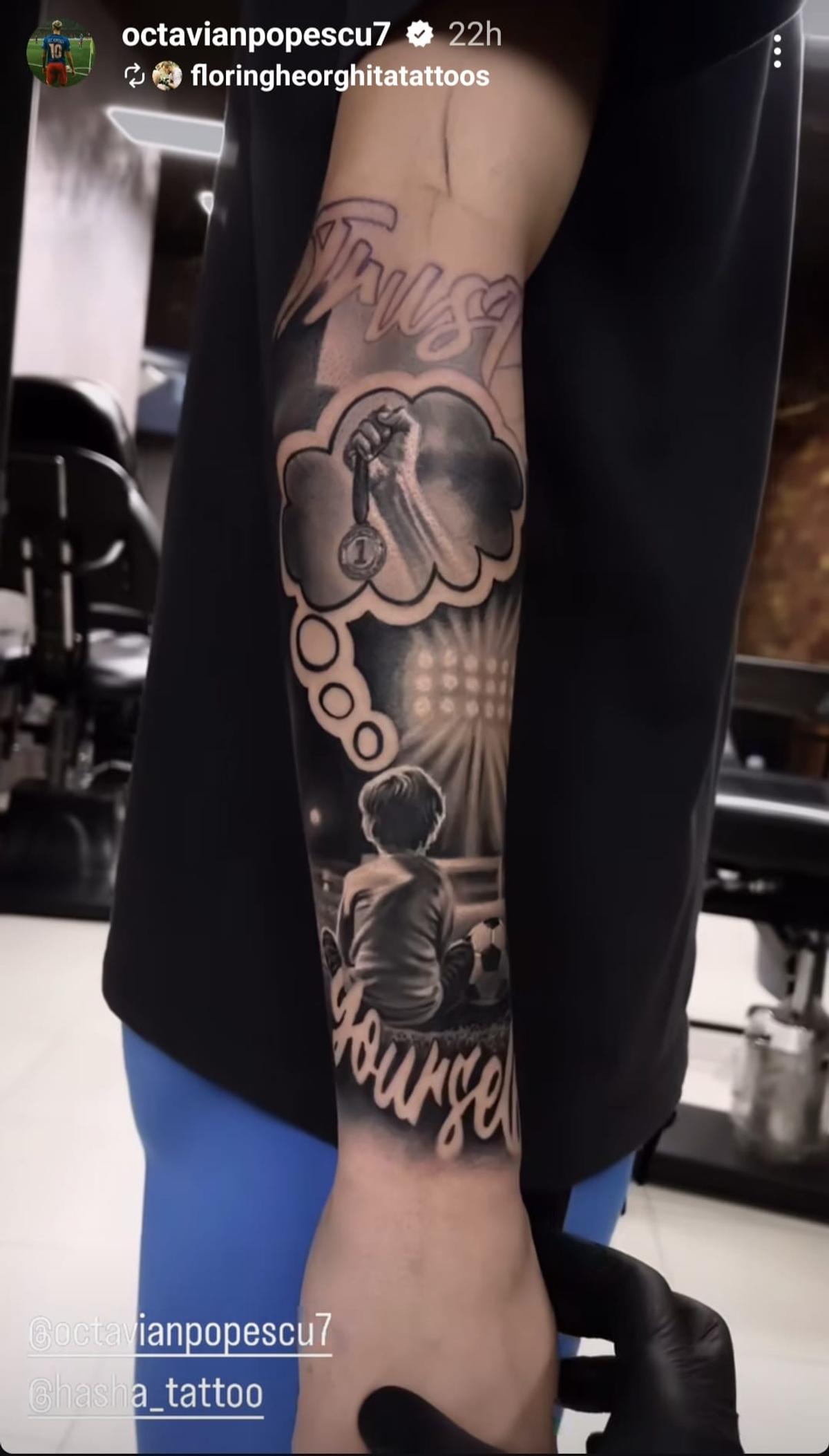 Octavian Popescu și-a făcut un nou tatuaj