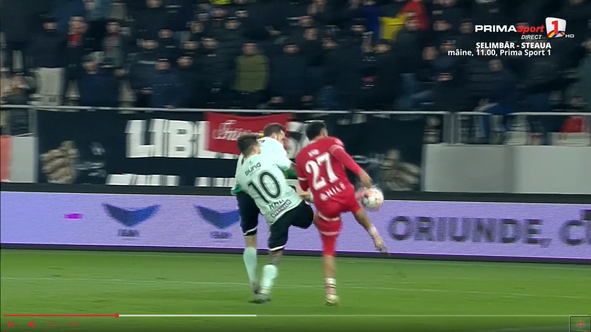 Penalty-ul primit de Sepsi în meciul cu Dinamo