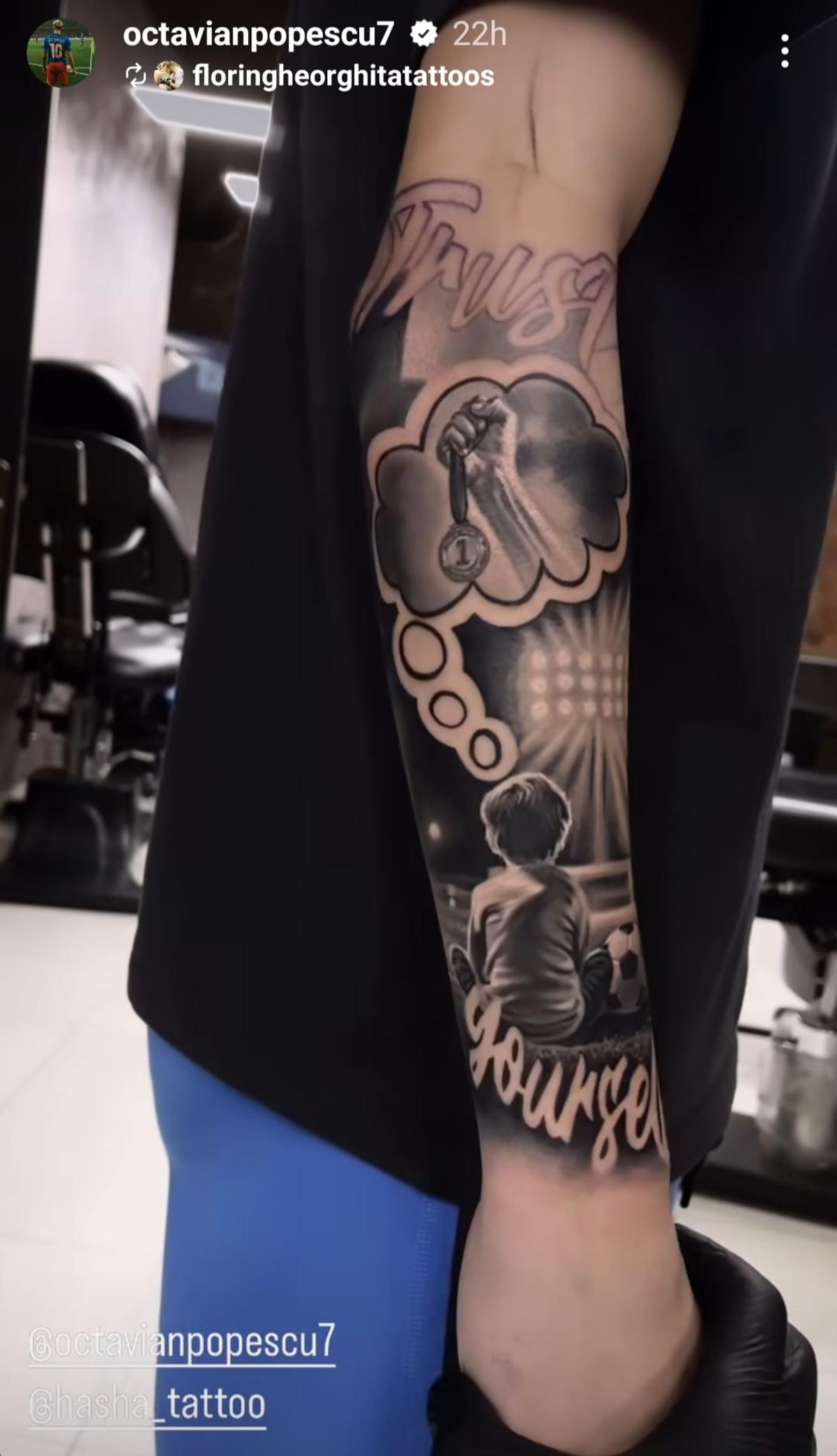 Octavian Popescu și-a făcut un nou tatuaj