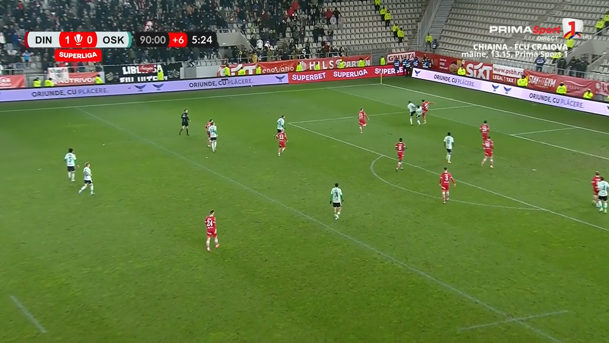 Penalty-ul primit de Sepsi în meciul cu Dinamo