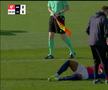 Clipe de panică în Barcelona - Las Palmas » Fotbalistul catalanilor a primit o lovitură în gât și nu se mai putea ridica
