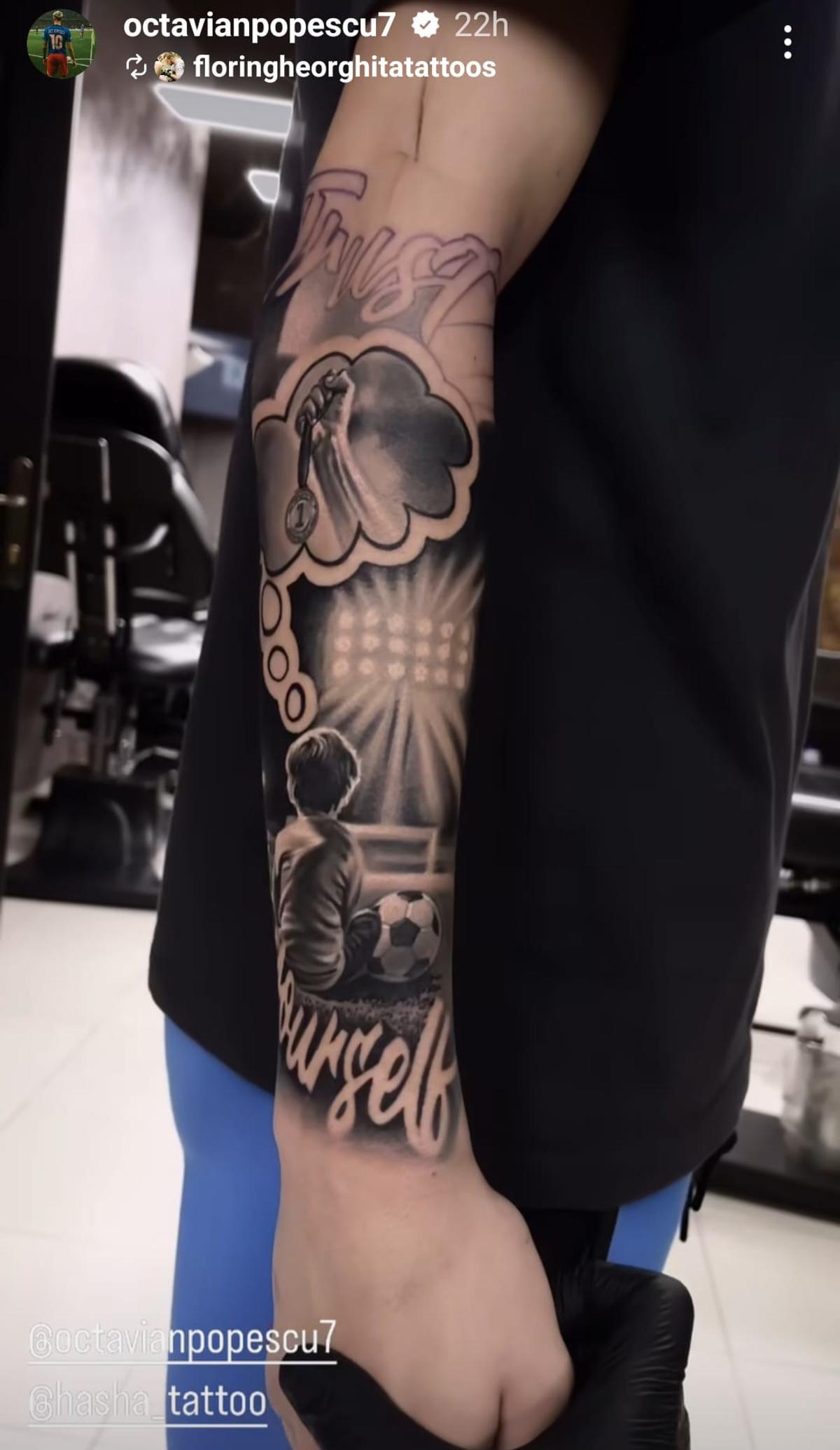 Octavian Popescu și-a făcut un nou tatuaj