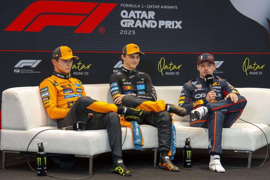 Lando Norris, Oscar Piastri și Max Verstappen au fost primii 3 pe grila de start în MP din Qatar/Foto: Imago Images Max Verstappen, înaintea ultimei curse din sezon: „Nu o să mint. Sigur, au existat discuții”