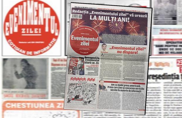 MEDIA // Evenimentul Zilei a ieșit astăzi pe tarabe pentru ultima dată! La ce tiraj ajunsese, de la 800.000 de exemplare tipărite zilnic în anii '90 + mesajul conducerii